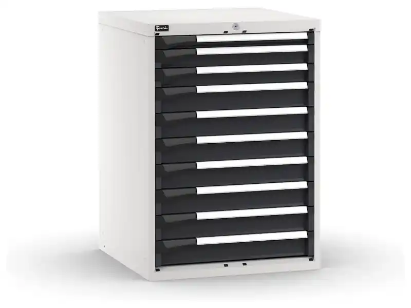Cassettiera Fami Master grigia antracite a 10 cassetti ad estrazione totale 714x726x1000mm Ultimissimo Modello