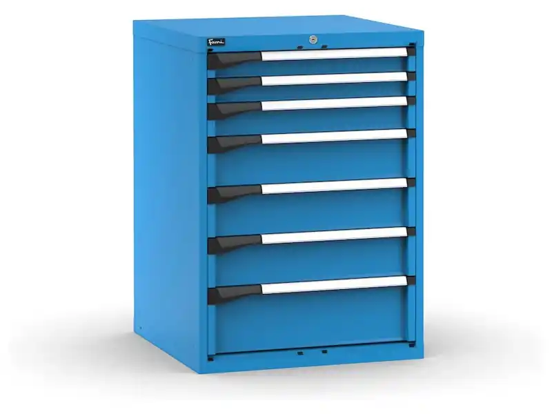 Cassettiera Fami Master 714x726x1000mm blu con 7 cassetti ad estrazione telescopica Offerta Lampo