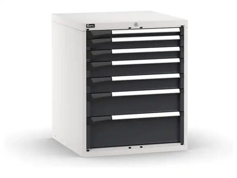 Cassettiera Fami Master grigio antracite a 7 cassetti ad estrazione regolabile 714x726x850mm Vendita Finale