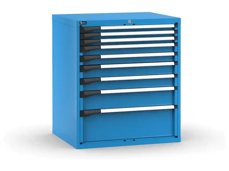 Miglior Prezzo Cassettiera Fami Master blu a 9 cassetti ad estrazione totale 867x726x1000mm