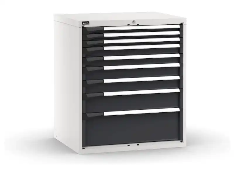 Prezzo Conveniente Cassettiera Fami Master grigio antracite a 9 cassetti ad estrazione regolabile 867x726x1000mm