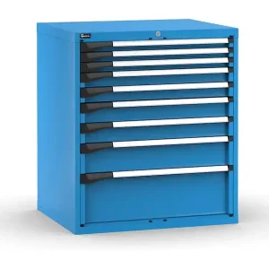 Ultimissimo Modello Cassettiera Fami Master blu a 9 cassetti ad estrazione regolabile 867x726x1000mm