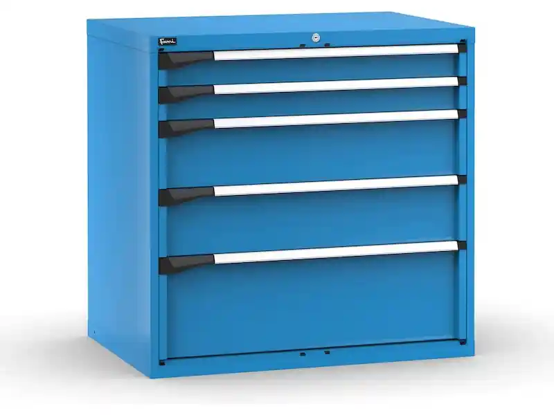Subito Disponibile Cassettiera Fami Master blu a 5 cassetti ad estrazione totale 1020x726x1000mm