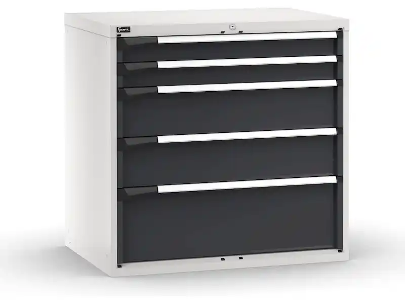 Professionale Cassettiera Fami Master grigio antracite a 5 cassetti ad estrazione totale 1020x726x1000mm
