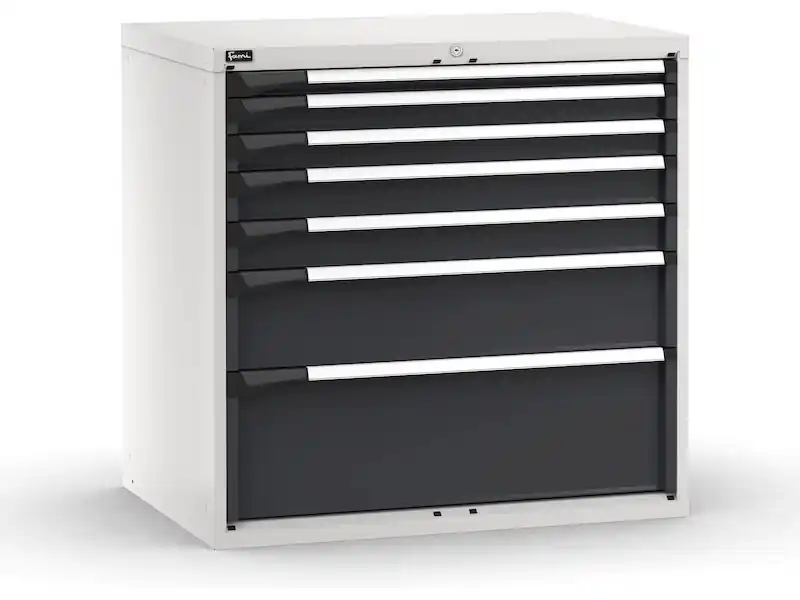 Non Perdere Cassettiera Fami Master grigio antracite a 7 cassetti ad estrazione totale 1020x726x1000mm
