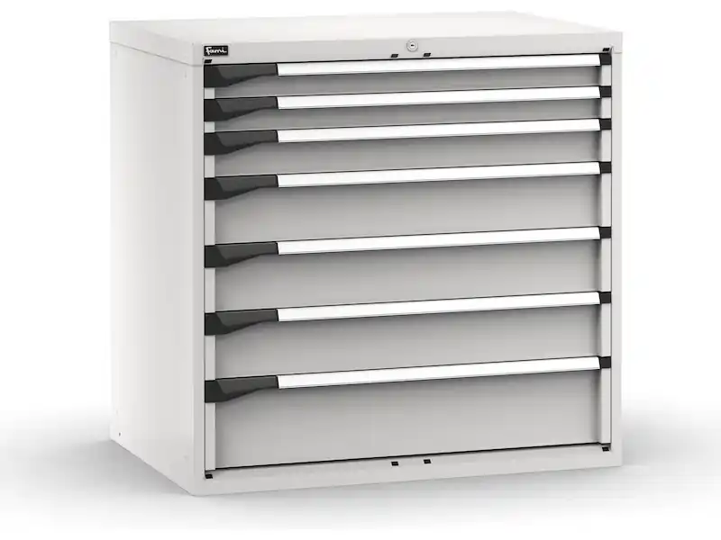 Offerta Del Giorno Cassettiera Fami Master grigio a 7 cassetti grandi ad estrazione totale 1020x726x1000mm