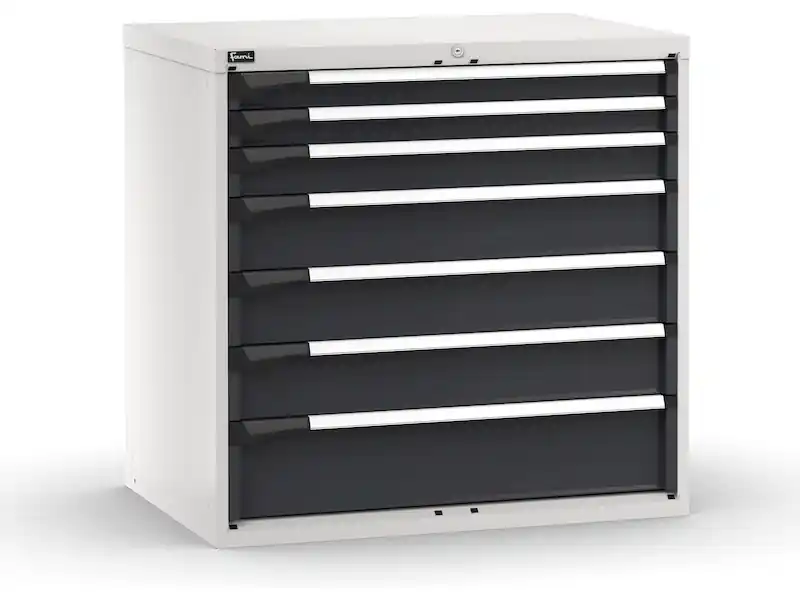 Cassettiera Fami Master grigio antracite a 7 cassetti grandi ad estrazione totale 1020x726x1000mm Offerta Lampo