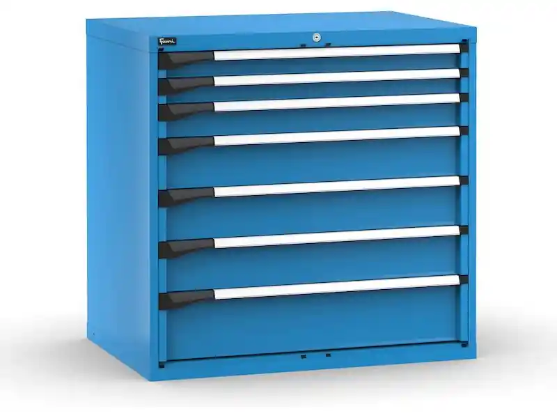 Direttamente Dal Produttore Cassettiera Fami Master blu a 7 cassetti grandi ad estrazione regolabile 1020x726x1000mm