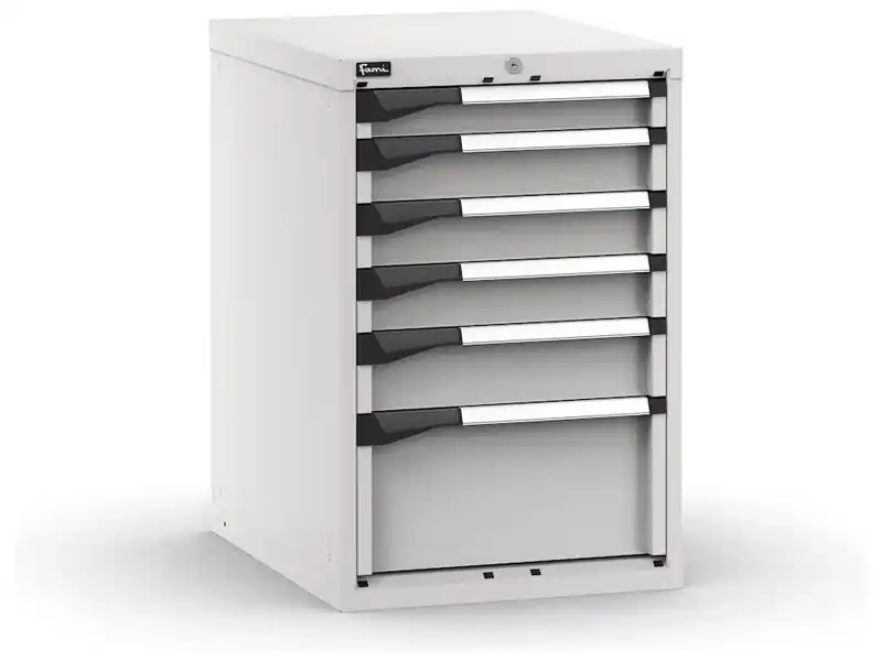 Soddisfatti O Rimborsati Cassettiera da banco Fami Master grigio con 6 grandi cassetti regolabili 561x726x850mm