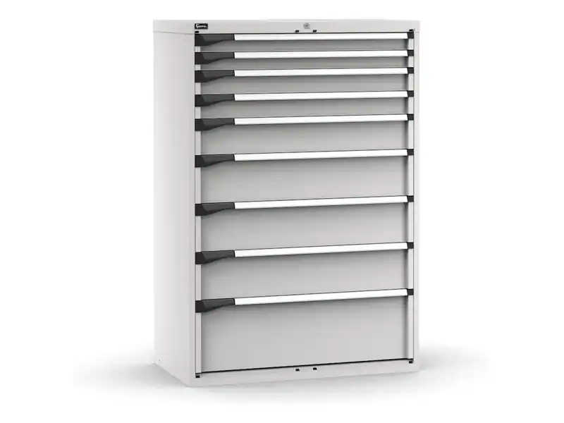 Must-Have Cassettiera Fami Master grigio a 9 cassetti ad estrazione regolabile 1020x573x1500mm