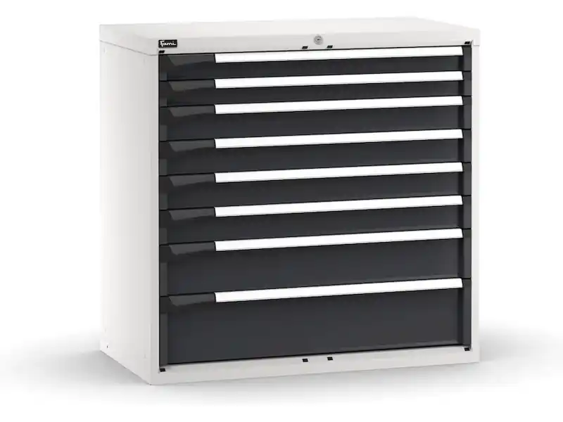 Cassettiera Fami Master bicolore a 8 cassetti ad estrazione regolabile 1020x573x1000mm Prezzo Conveniente
