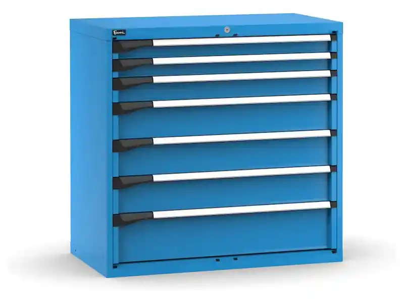 Cassettiera Fami Master blu a 7 cassetti ad estrazione totale 1020x573x1000mm Economico
