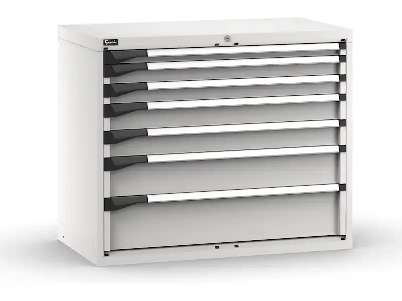 Cassettiera Fami Master grigio a 7 cassetti ad estrazione totale 1020x573x850mm Esclusivo