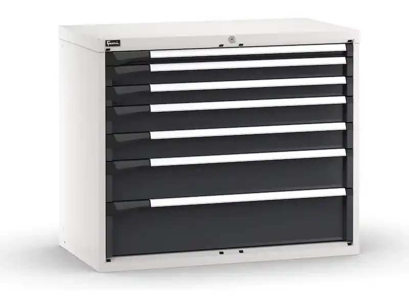 Compra Oggi Stesso Cassettiera Fami Master bicolore a 7 cassetti ad estrazione totale 1020x573x850mm
