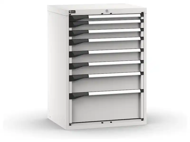 Cassettiera Fami Master grigio a 8 cassetti ad estrazione regolabile 714x573x1000mm Soddisfatti O Rimborsati