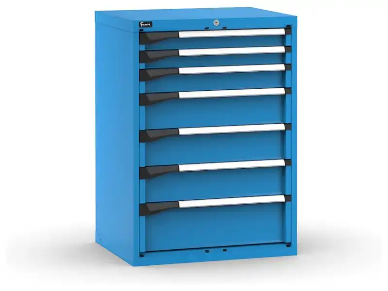 Must-Have Cassettiera Fami Master blu a 7 cassetti ad estrazione regolabile 714x573x1000mm