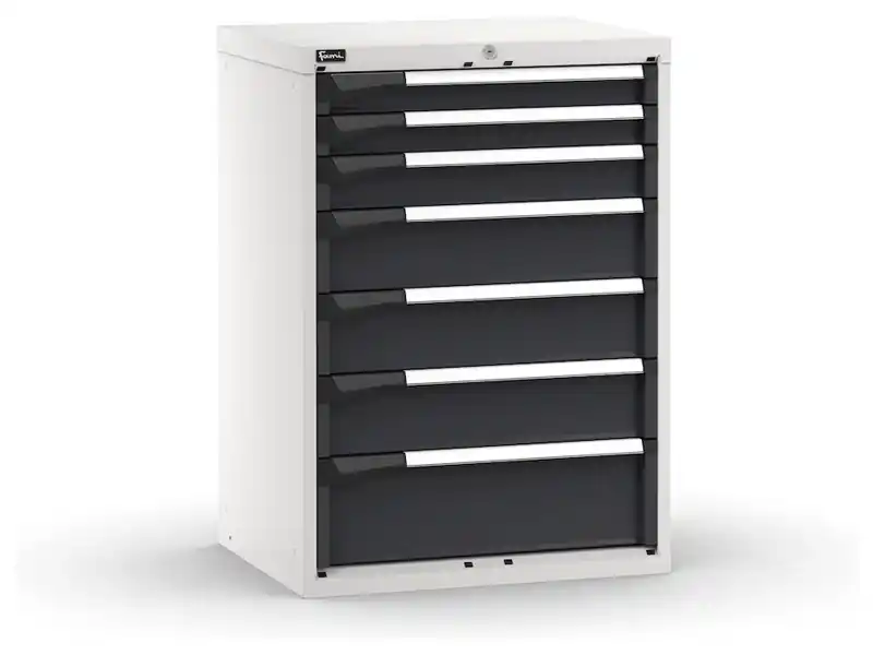 Direttamente Dal Produttore Cassettiera Fami Master bicolore a 7 cassetti ad estrazione regolabile 714x573x1000mm