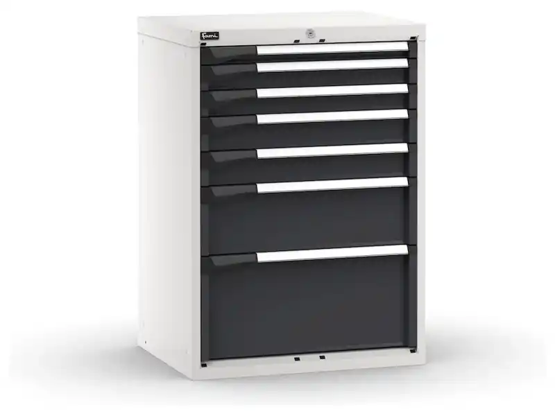 Pagamento Sicuro Cassettiera Fami Master bicolore a 7 cassetti per materiali voluminosi 714x573x1000mm