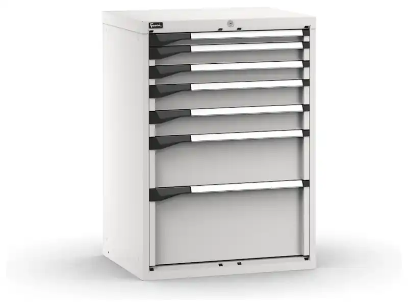 Promo Stagionale Cassettiera Fami Master grigio a 7 cassetti per materiali voluminosi 714x573x1000mm