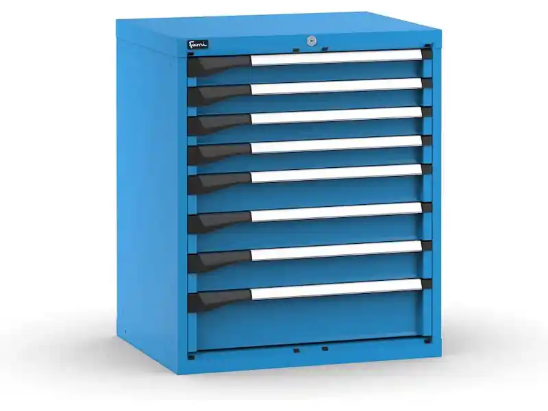A Buon Prezzo Cassettiera Fami Master blu a 8 cassetti ad estrazione regolabile 714x573x850mm