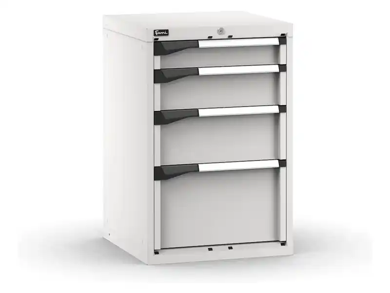 Cassettiera da banco Fami Master grigio a 4 cassetti ad estrazione regolabile 561x573x850mm Prezzo Scontato