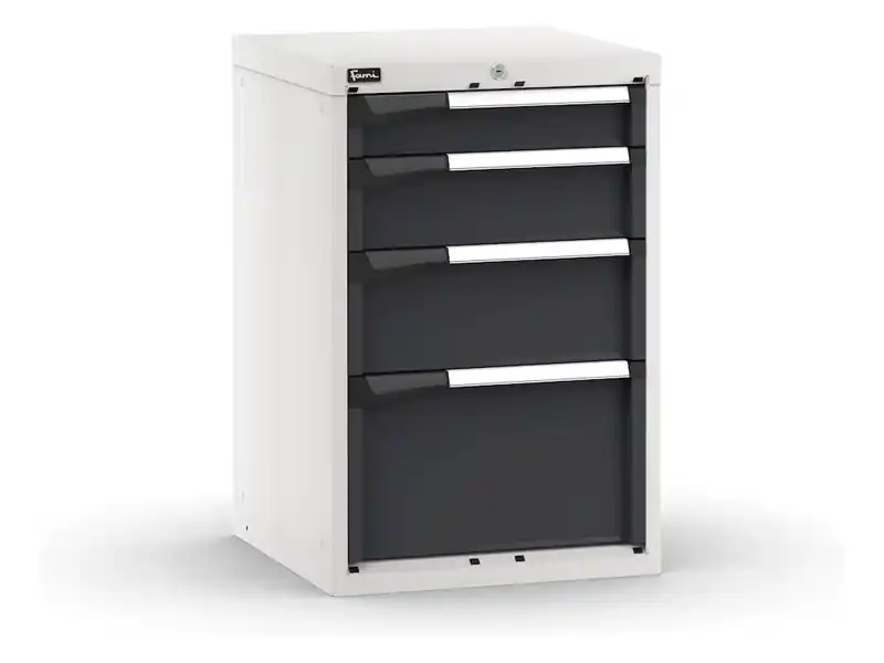 Cassettiera da banco Fami Master bicolore a 4 cassetti ad estrazione regolabile 561x573x850mm Ultimissimo Modello