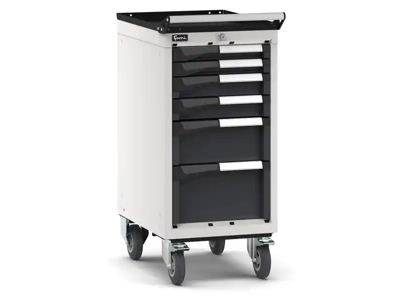 Carrello portautensili Fami Master con 6 cassetti ad estrazione regolabile bicolore, 408x573x922mm Miglior Prezzo