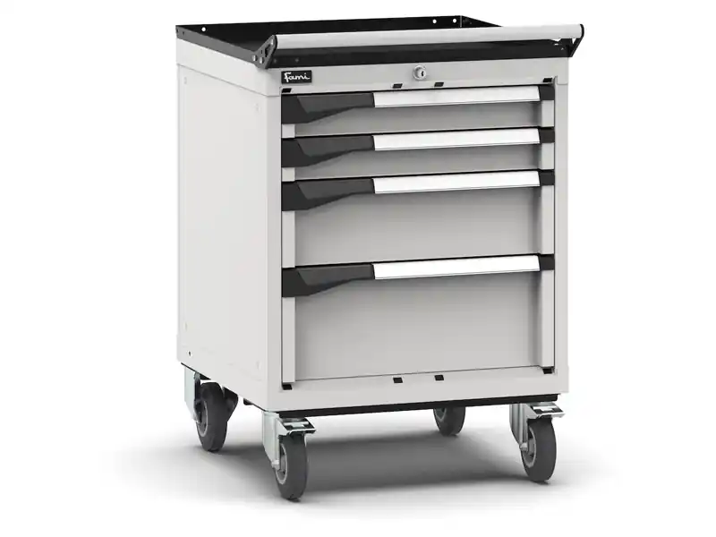 Compra Online Carrello portautensili Fami Master con 4 cassetti ad estrazione regolabile grigio, 561x573x822mm