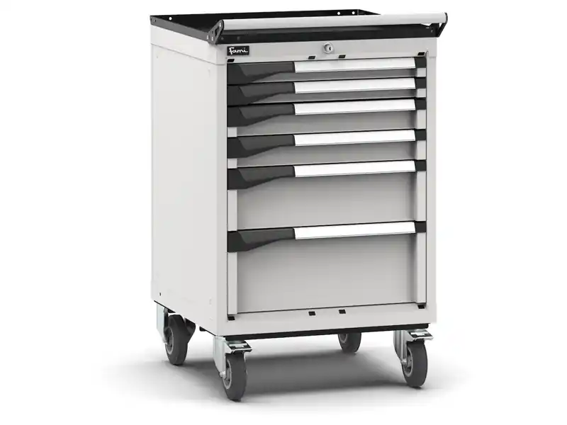 Carrello portautensili Fami Master con 6 cassetti ad estrazione regolabile grigio, 561x573x922mm Ultimissimo Modello