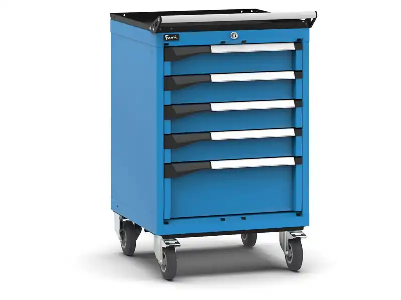 Affare Carrello portautensili Fami Master con 5 cassetti ad estrazione regolabile blu, 561x573x922mm