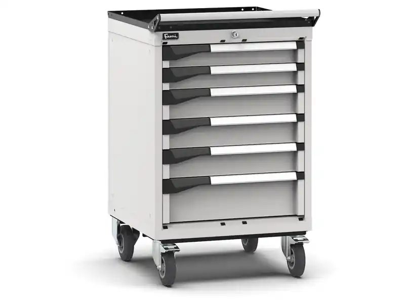 Carrello portautensili Fami Master con 6 cassetti per materiali universali grigio, 561x573x922mm Saldi