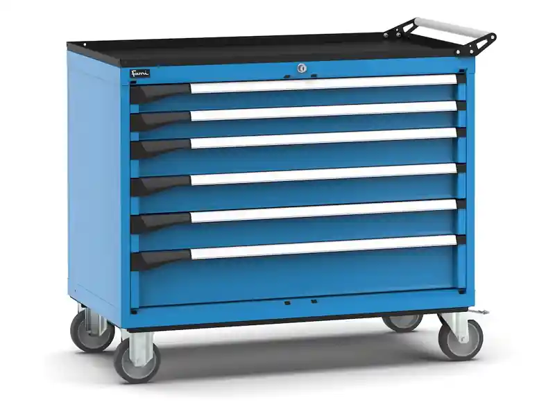 Carrello portautensili Fami Master con 6 cassetti ad estrazione regolabile blu, 1020x573x922mm Spedito Oggi