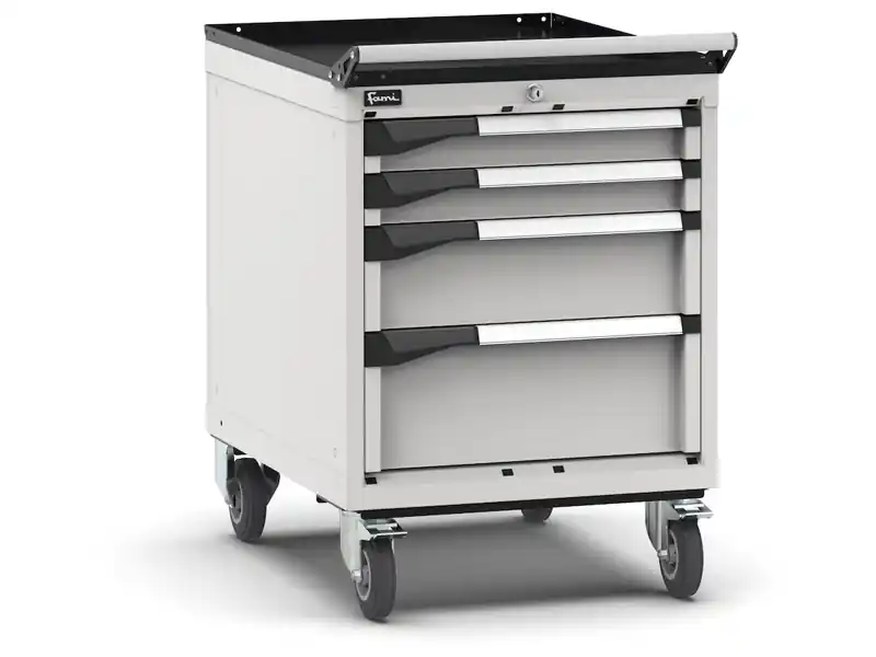 Carrello portautensili Fami Master con 4 cassetti ad estrazione regolabile grigio, 561x726x822mm Novità