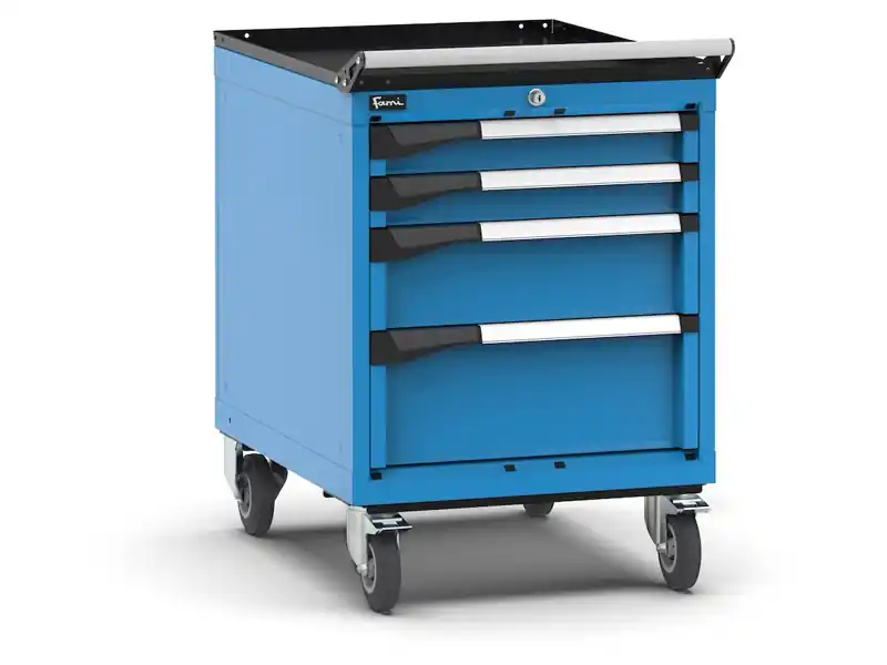 Carrello portautensili Fami Master con 4 cassetti ad estrazione regolabile blu, 561x726x822mm Quantità Limitata