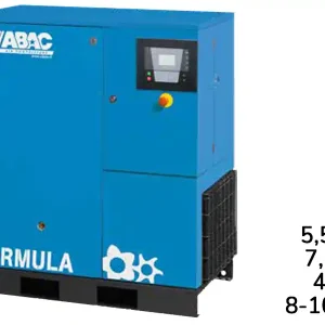 Compressore rotativo a vite ABAC Formula E 5,5kW velocità fissa con essiccatore, 8-10 bar Ordina Subito