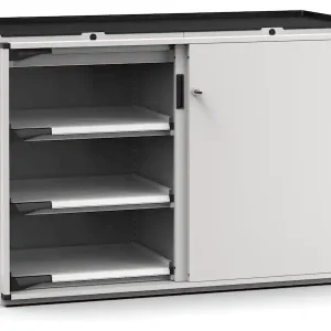 Armadio ante scorrevoli Fami Master 2 cassetti e 6 piani estraibili grigio, 1428x573x1022mm Popolare