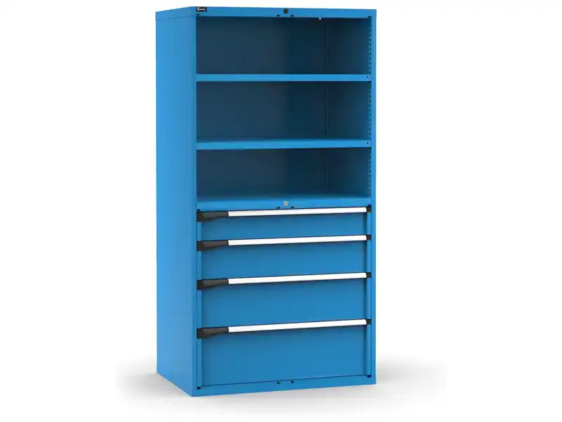 Compra Oggi Stesso Armadio Fami Master 4 cassetti estrazione totale e 2 ripiani blu, 1020x726x2000mm