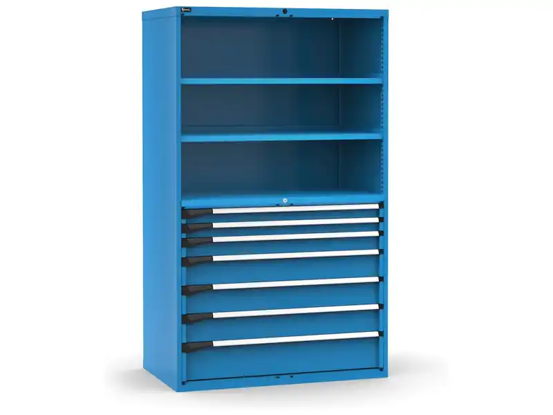 Ordina Subito Armadio Fami Master 7 cassetti estrazione totale e 2 ripiani blu, 1190x726x2000mm