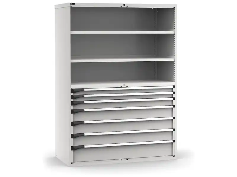 Armadio Fami Master 7 cassetti estrazione totale e 2 ripiani grigio, 1428x726x2000mm Compra Adesso