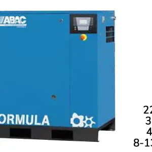 Saldi Compressore rotativo a vite ABAC Formula E 22kW velocità fissa con essiccatore, 8-13 bar