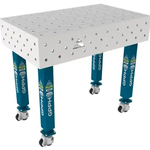 Banco per saldatura con ruote SteelPlus INOX GPPH 1x0,6mt spessore 12mm, fori 16mm Offerta
