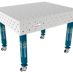 Banco per saldatura con ruote SteelPlus INOX GPPH 1,2x1mt spessore 12mm, fori 16mm Di Tendenza