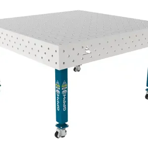 Nuovo Arrivo Banco per saldatura con ruote SteelPlus INOX GPPH 1,5x1,48mt spessore 12mm, fori 16mm