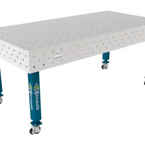 Subito Disponibile Banco per saldatura con ruote SteelPlus INOX GPPH 2x1mt spessore 12mm, fori 16mm