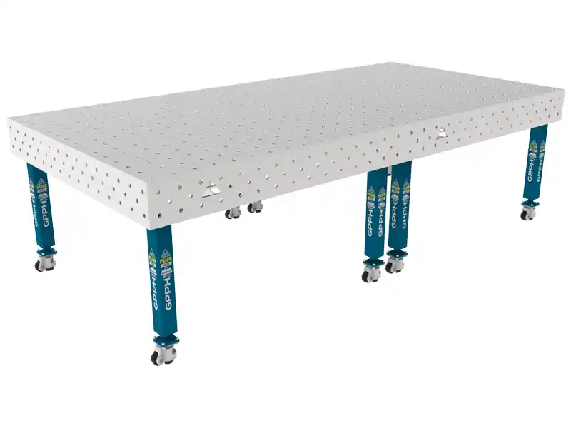 A Buon Prezzo Banco per saldatura con ruote SteelPlus INOX GPPH 3x1,48mt spessore 12mm, fori 16mm