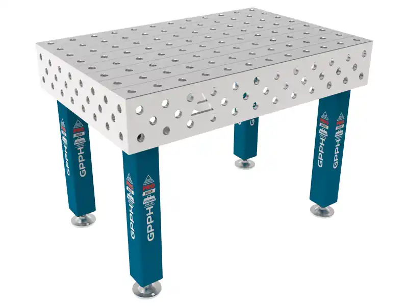 Direttamente Dal Produttore Banco per saldatura SteelMax INOX GPPH 1,2x0,8mt spessore 15mm, fori 28mm