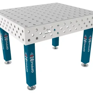 Quantità Limitata Banco per saldatura SteelMax INOX GPPH 1,2x1mt spessore 15mm, fori 28mm