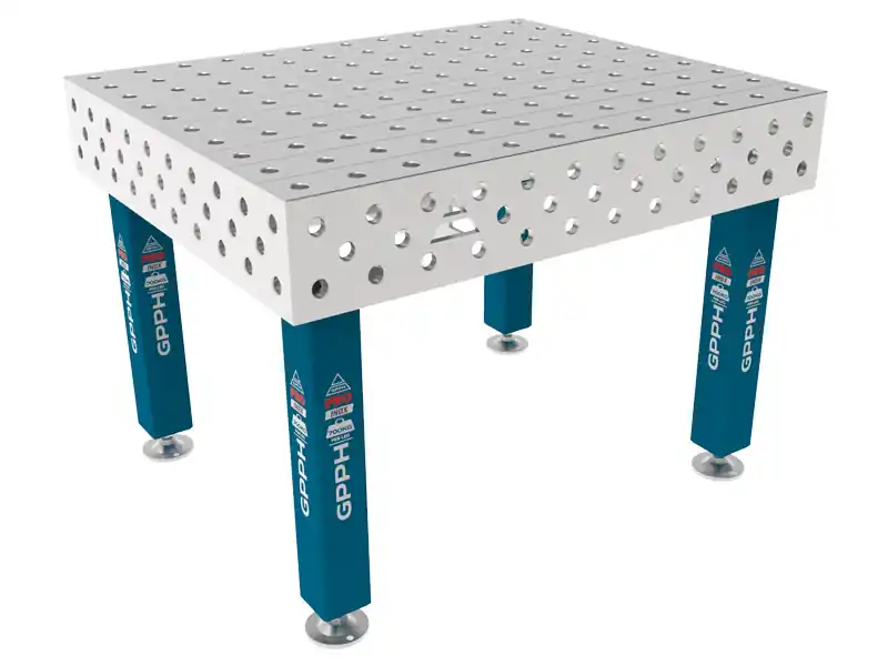 Quantità Limitata Banco per saldatura SteelMax INOX GPPH 1,2x1mt spessore 15mm, fori 28mm