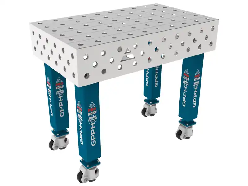 Banco per saldatura con ruote SteelMax INOX GPPH 1x0,6mt spessore 15mm, fori 28mm Compra Oggi Stesso