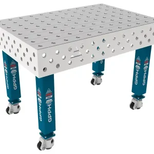 Ultimissimo Modello Banco per saldatura con ruote SteelMax INOX GPPH 1,2x0,8mt spessore 15mm, fori 28mm